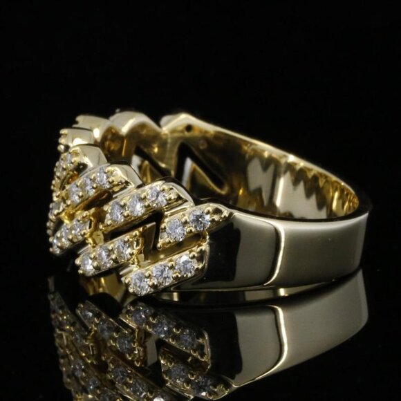 🔥Eternity 14k Gold Plated Cubic Zirconia Fashion/Party Ring for Women,UN… - Picture 3 of 5